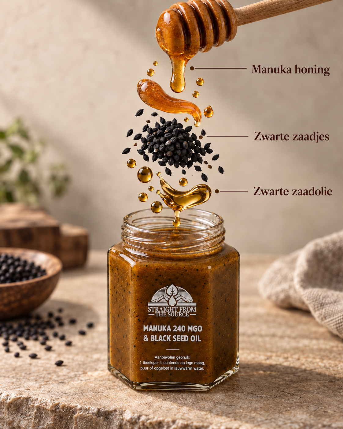 Manuka 240 MGO mit Schwarzkümmel & Schwarzkümmelöl